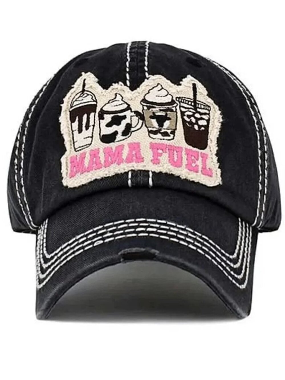 Ladies Black Mama Fuel Baseball Cap